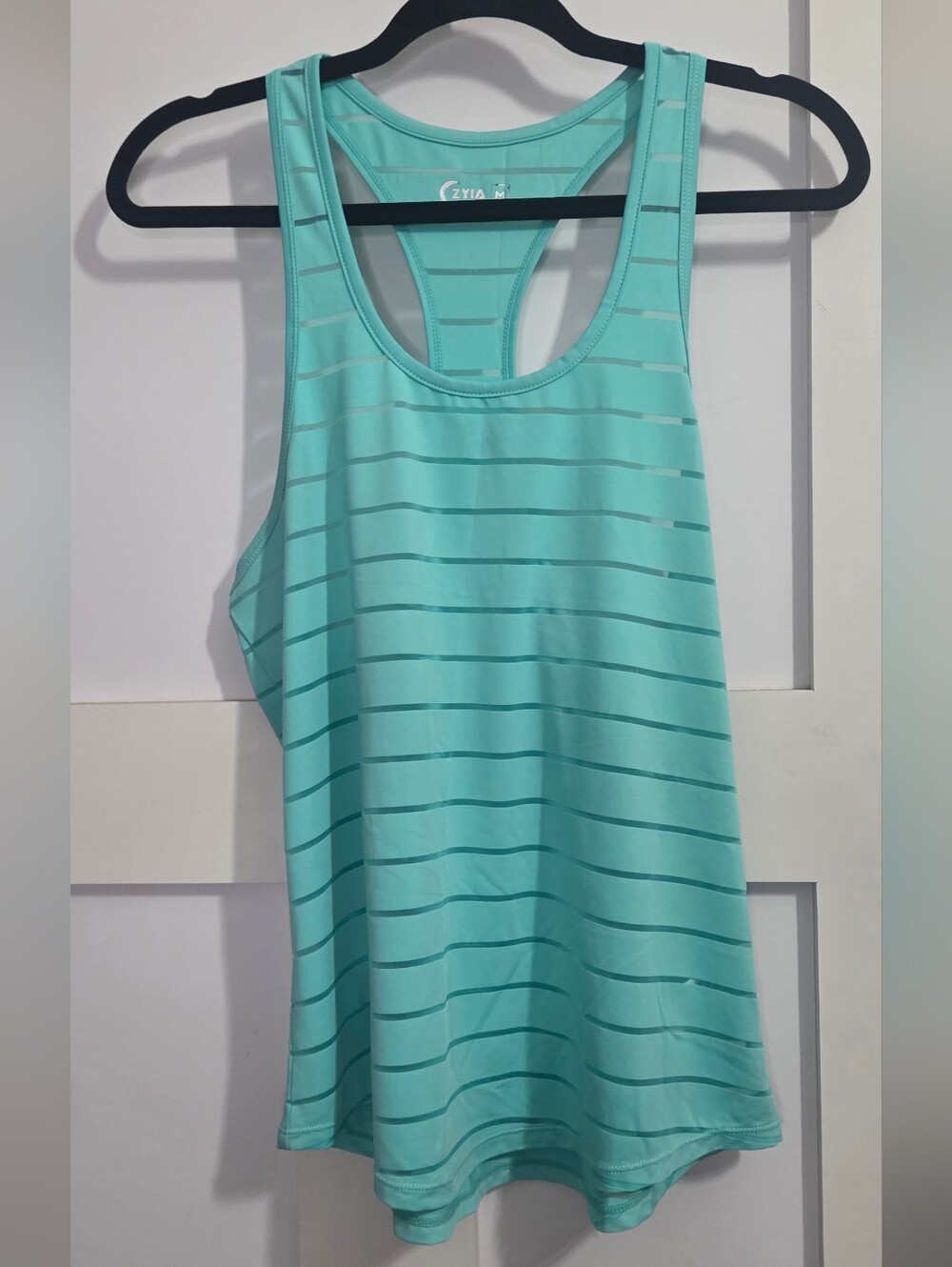 Zyia Active - Women's Mint Striped Racerback Tank
